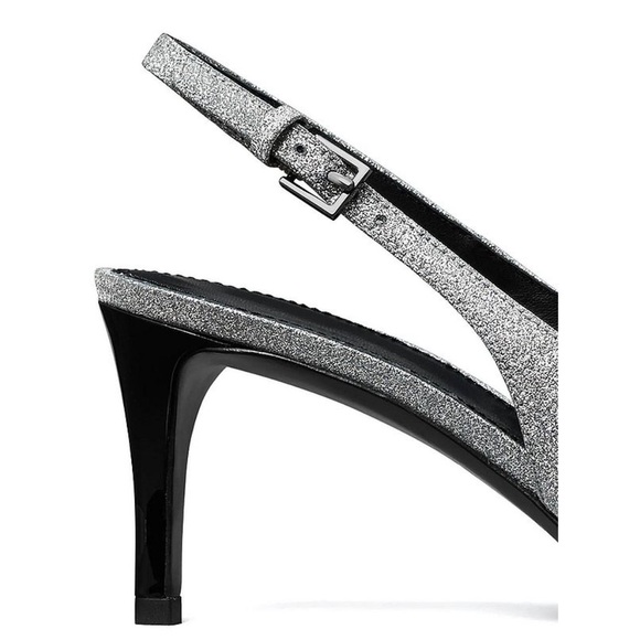 Tory Burch Silver Slingback Heels - Picture 3 of 10